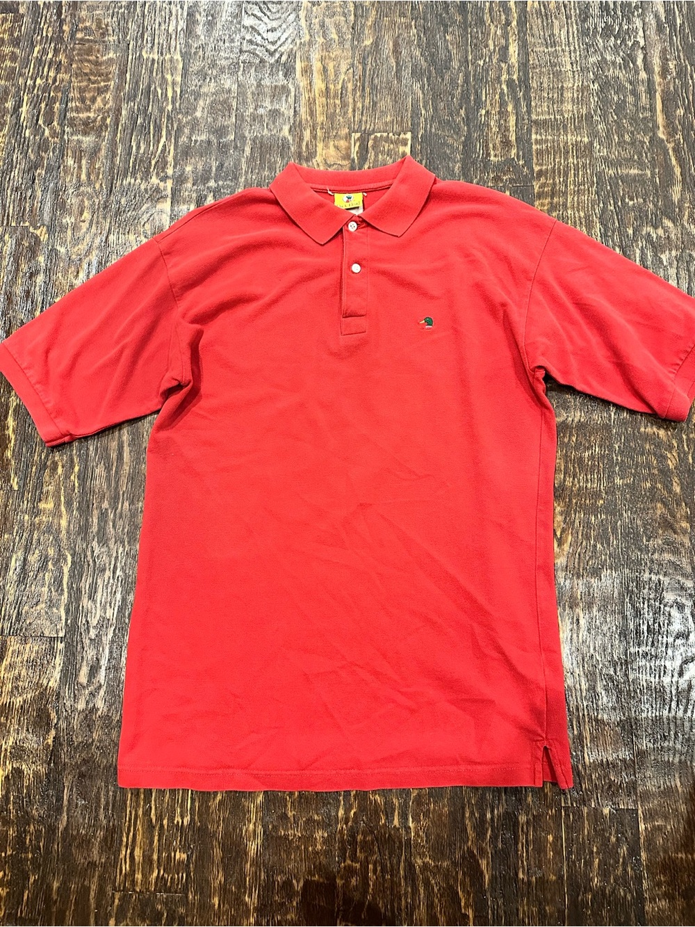 Duck Head Red Polo Shirt with Small Embroidered Logo